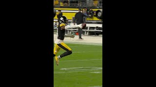 George Pickens with a 71yard touchdown catch from Kenny Pickett vs Cleveland Browns [upl. by Kcirdez]