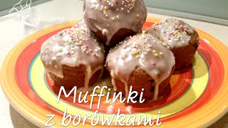 💖Muffinki z borówkamijagodami   KUCHNIUJEMY 🧁 [upl. by Marchese478]