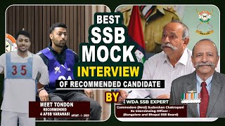 🔥धमाकेदार Best SSB Mock Interview of Recommended Candidate  Best NDASSB Coaching in Lko IndiaWDA [upl. by Short]