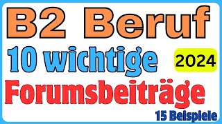 Forumsbeitrag schreiben TELC B2 Beruf  Redemittel  10 wichtige Forumsbeiträge 2024  15 Beispiele [upl. by Ayama575]