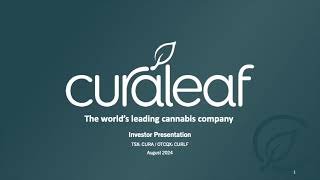 Curaleaf Holdings CURLF Q2 2024 Earnings Presentation [upl. by Cassey]