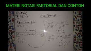 MATERI DAN CONTOH SOAL NOTASI FAKTORIAL [upl. by Deyes354]