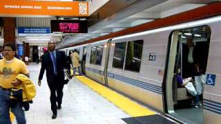 PittsburgBay Point Train Arriving at 12th StOakland City Center BART HQ [upl. by Shae]