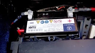 How to replace an Auxiliary battery in the Mercedes CLA250 GLA250 [upl. by Dosh]