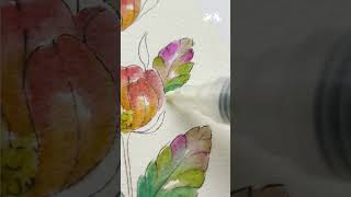 Botanical art tips how to create smooth gradients using Albrecht Dürer Watercolour Markers’ Blender [upl. by Malka888]