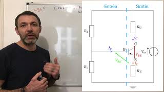 Vidéo 4  Transistor bipolaire Exercice 1 Polarisation par pont de base EC [upl. by Yasibit]