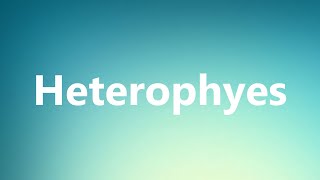 Heterophyes  Medical Definition and Pronunciation [upl. by Darrel]