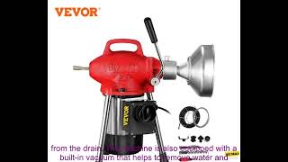 1005004141389381 VEVOR Auger Pipe Drain Cleaning Machine 250W 400W 500W Electric Drain [upl. by Ellmyer]