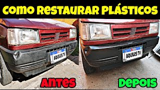 COMO REVITALIZAR PLÁSTICOS DE CARROS EM CASA [upl. by Ainesej859]