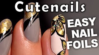 Nail art tutorial Easy Foils design [upl. by Krawczyk]