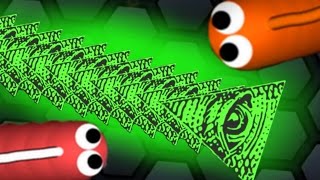 ILLUMINATI CONFIRMED  Slitherio New Illuminati Skin Mod  Massive Top Player Trapping amp Trolls [upl. by Anitel]