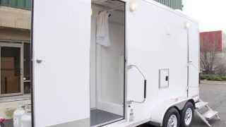 Portable Restrooms Trailer  Comfort Series 3 Station  Shower Trailer Laundry [upl. by Ingram100]