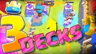 3 Different Decks  Clash Royale  Lower Level Strategies [upl. by Stephania]