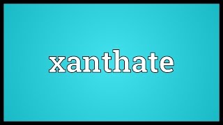 Xanthate Meaning [upl. by Atnoed]