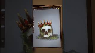 Procreate Photobashing Skull 💀 Digital Painting [upl. by Glass134]