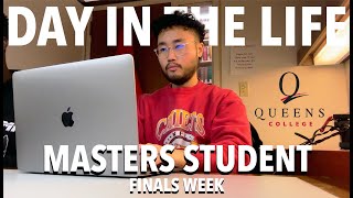 day in the life of a masters student finals week in NYC  Queens College [upl. by Dowlen167]