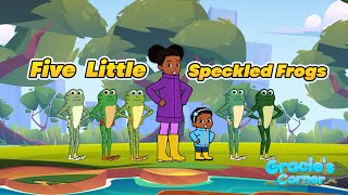 Five Little Speckled Frogs  Counting with Gracie’s Corner  Nursery Rhymes  Kids Songs [upl. by Mella]