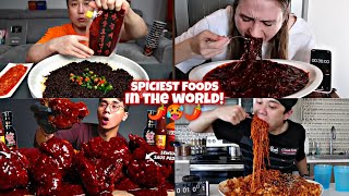 Mukbangers VS Competitive Eaters SPICIEST FOODS IN THE WORLD🌶️🌶️🌶️🥵🔥 [upl. by Britta]