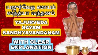 YAJURVEDA SAYAM SANDHYA VANDANAM  ஸாயம் ஸந்த்யா வந்தனம்  EVENING SANDHYA VANDANAM  SATHYA VADYAR [upl. by Thurstan]