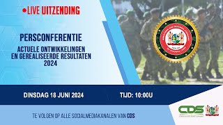 PERSCONFERENTIE MIN DEFENSIE ACTUELE ONTWIKKELINGEN EN GEREALISEERDE RESULTATEN 2024 18062024 [upl. by Ellimahs]