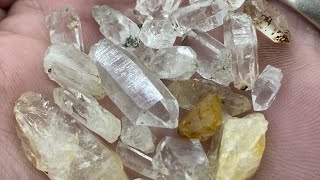 Crystal Hunting Mcadoo PA no tools ⚒️ surface collecting TRAIN YOUR EYE 👁️💎2024 Rockhounding [upl. by Jovi]