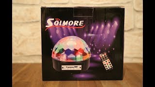 ReviewUnboxing Riesen LED Discokugel Mit Sound bySolmore FULL HD [upl. by Tessi]