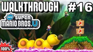 New Super Mario Bros U 100 Multiplayer Walkthrough  Part 16 [upl. by Ahsenik]