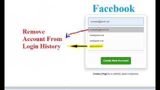 How to remove or delete login Accounts History on Facebook [upl. by Baalman599]