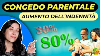 Congedo parentale 👩‍👩‍👧‍👦 indennità aumentata all 80 [upl. by Airan]