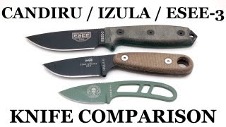 ESEE 3 Izula II and Candiru Comparison [upl. by Zendah]