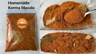 Homemade Korma Masala قورمہ مصالحہ بنانے کا طریقہ Homemade Spices  Dry Spices  Mehak Family Food [upl. by Cassondra610]