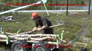 Timber Jaw in action with Timber Trailer for chainsawing logs safely [upl. by Rattan933]