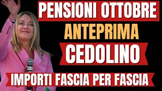 PENSIONI in ANTEPRIMA CEDOLINO OTTOBRE IMPORTI NETTI ESATTI CALCOLATI E DATE EROGAZIONE [upl. by Stempien]