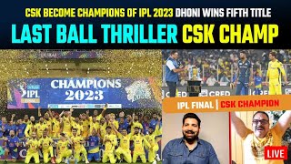 Ravindra JADEJA 4 Last ball thriller makes CSK Champions of IPL 2023 Dhoni wins fifth title [upl. by Yecniuq748]