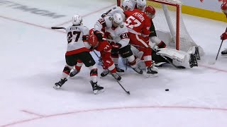 Dylan Larkin Injury David Perron Match Penalty For Intent To Injure [upl. by Savick]