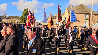 Clyde Valley Somme Association 10th Anniversary parade Carluke 30thMarch 2024 [upl. by Shadow865]