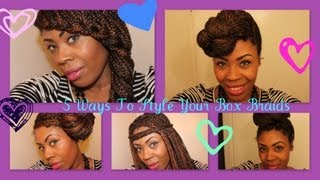 Box Braids 5 Different Styles [upl. by Bord657]