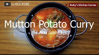 Homestyle Mutton Potato Curry  Easy Aloo Gosht Recipe  Simple amp Tasty Mutton Potato Korma [upl. by Gertrude]