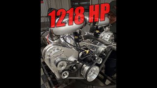 Twin Torqstorm Supercharged 434 SBC on the dyno [upl. by Micheil]