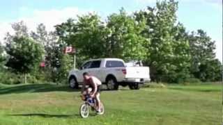 Huge bike bail ramp into pond atv  epic fail [upl. by Hna]