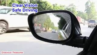 Car Review Mirror Rain Proof Film [upl. by Tnomyar143]