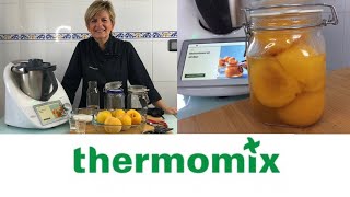 Cocina con Thermomix unos Melocotones en almíbar [upl. by Ariad]