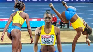 Khaddi Sagnia  European Athletics Indoor Championships  Torun 2021 [upl. by Eardnoed]