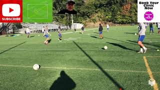 3 Player Combination 1Touch Soccer Passing WarmUp Exercise [upl. by Neeli695]