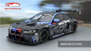 ckmodelcarsvideo BMW M4 GT3 46 Test Car 2023 Team WRT Valentino Rossi 118 Minichamps [upl. by Meensat]