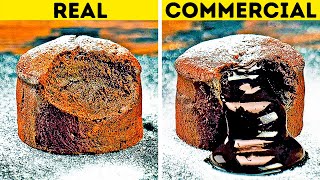 FOOD IN COMMERCIALS VS IN REAL LIFE  24 ADS TRICKS [upl. by Suelo]