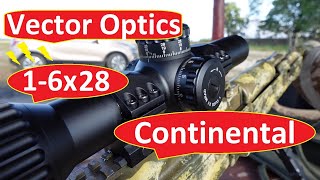 Загонный прицел Vector Optics Continental x6 16x28 обзор и пристрелка прицела [upl. by Aim707]