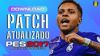 PATCH PES 2017 ATUALIZADO TEMPORADA 2025 COM PLACARES REAIS FACES E UNIFORMES  PES 2017 PC FRACO [upl. by Ziwot]