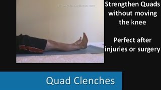 Quads Clenches Video Knee Strengthening Exercises [upl. by Souza]