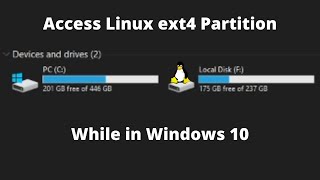 Access ext4 Linux Partitions and Drives on Windows 1011 [upl. by Kellia854]